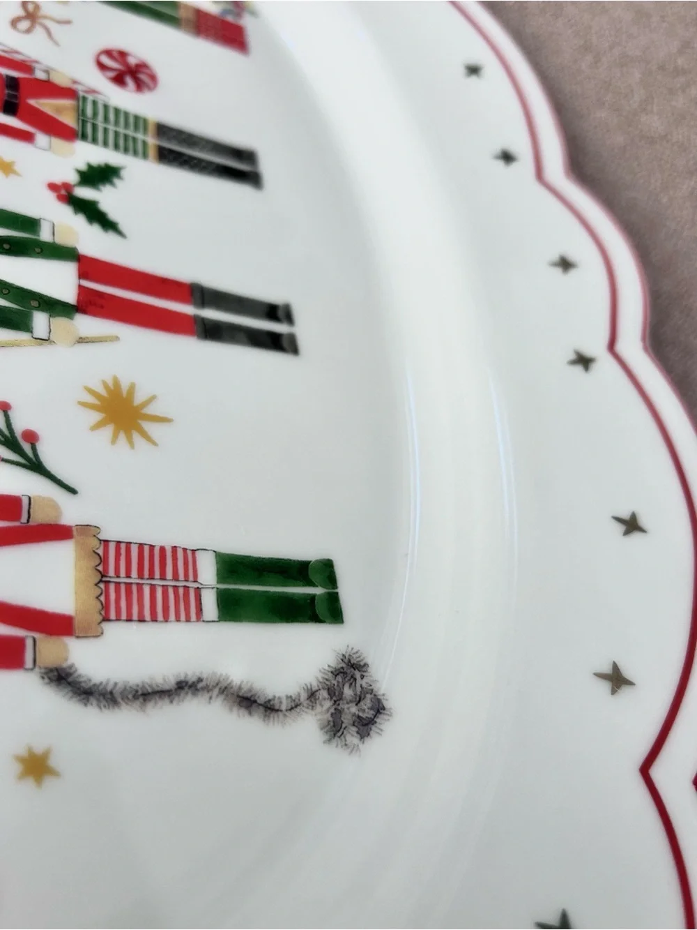 Grace Teaware Scalloped Holiday Royal Nutcrackers Serving Platter Porcelain New